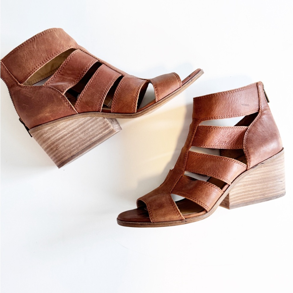 Lucky Brand Sortia Wedge Heel Open Booties